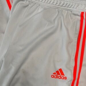 Adidas Gray Pants with orange  Accents